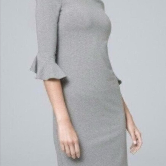 NWOT White House Black Market Tiered-Sleeve Knit Shift Dress - Picture 5 of 5